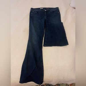 Pilcro Dark Denim High Rise Flare